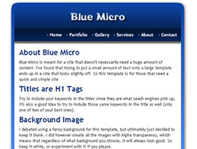 HTML template — bluemicro